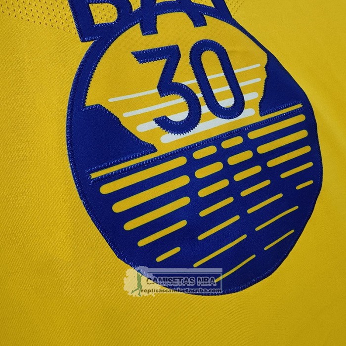 Camiseta Golden State Warriors Stephen Curry NO 30 Statement Autentico 2022 Oro